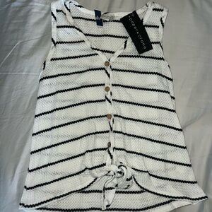Marshall’s White and Black Striped Tank Top Size Medium